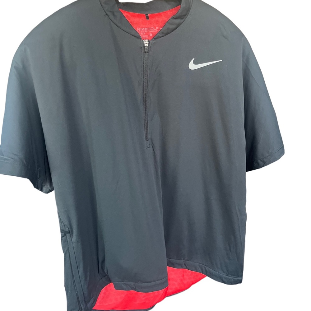 Nike Golf Black and Red Dri-Fit Jacket